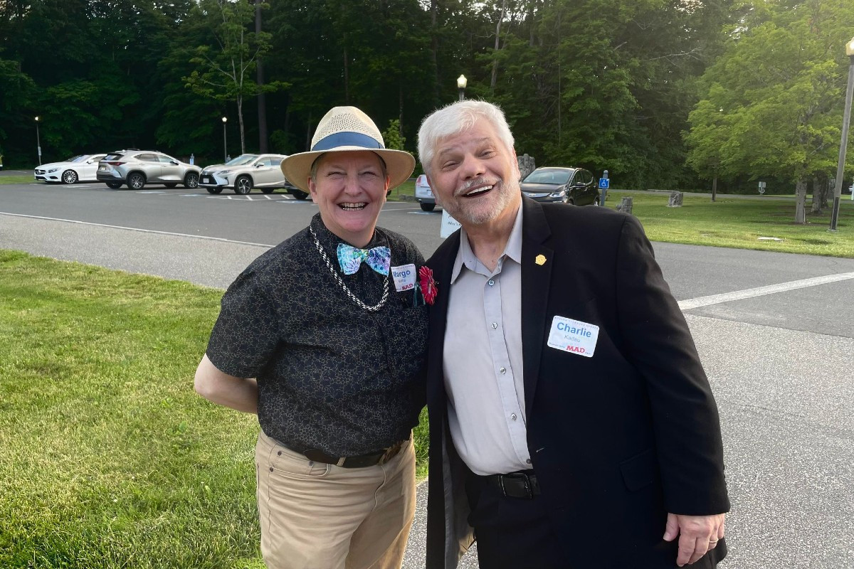 Margo Burns and Senior Mad Magazine editor Charlie Kadau