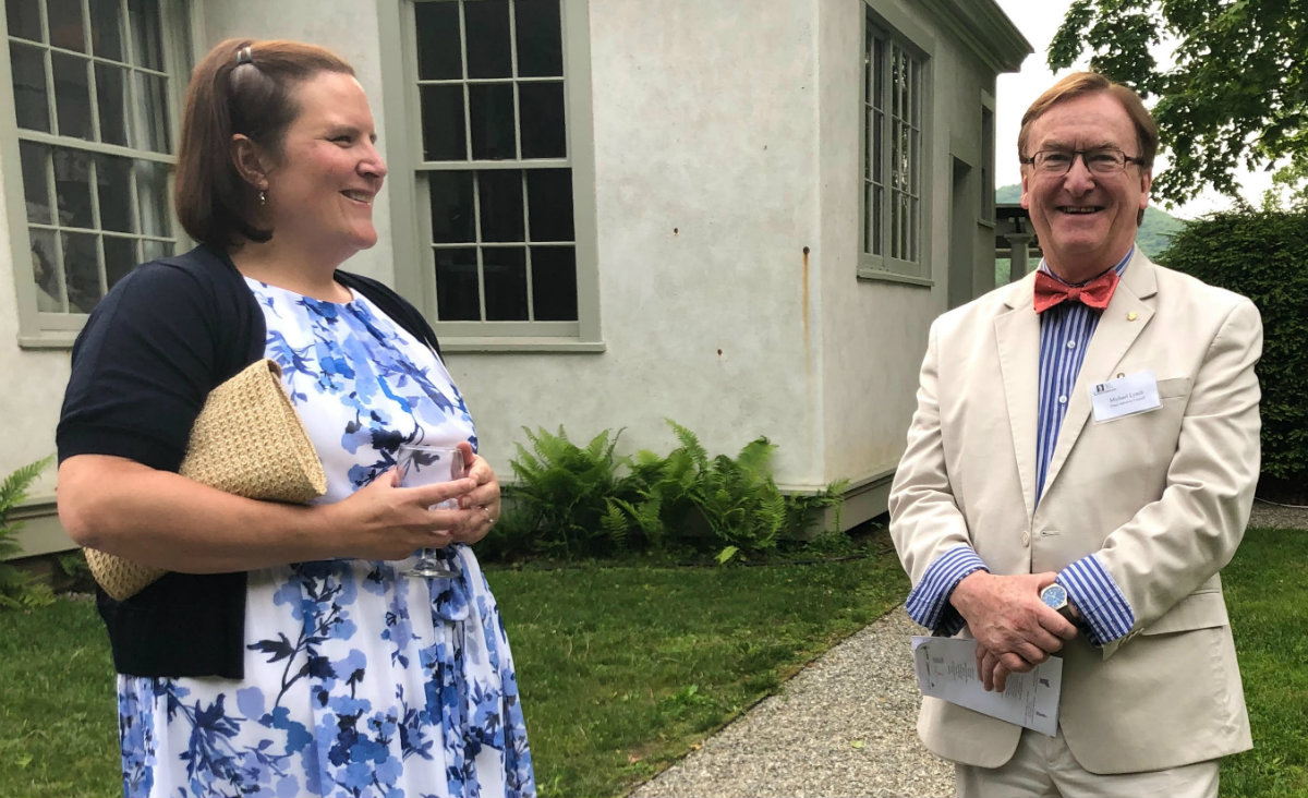 Carrie Villar, Interim Vice President&nbsp;of Historic Sites, National Trust for Historic Preservation, and Michael Lynch, Chair of the&nbsp;Chesterwood Advisory Council.