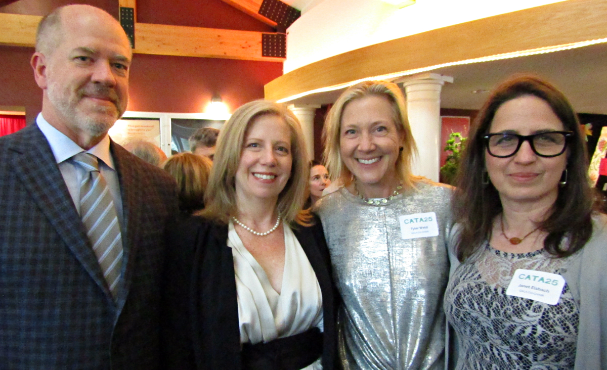 Bruce and Amy Humes pose with gala co-chairs Tyler Weld and Janet Elsbach Bruce and Amy Humes pose with gala co-chairs Tyler Weld and Janet Elsbach