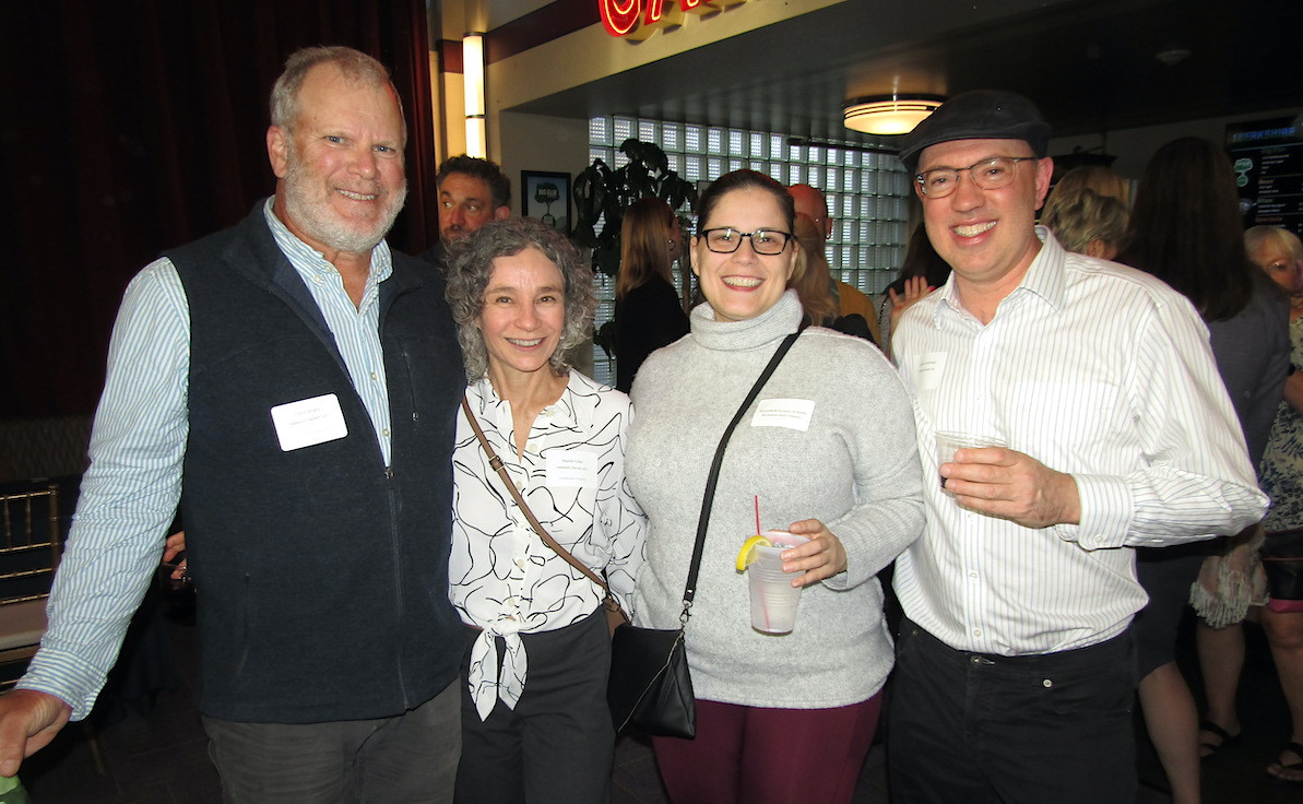 Steve Sears and Maria Cruz, owners of The Stationery Factory, which was a finalist for the Growing/Advancing the Berkshire Economy Award, with Meredith Lynsey Schade and Joshua Needleman