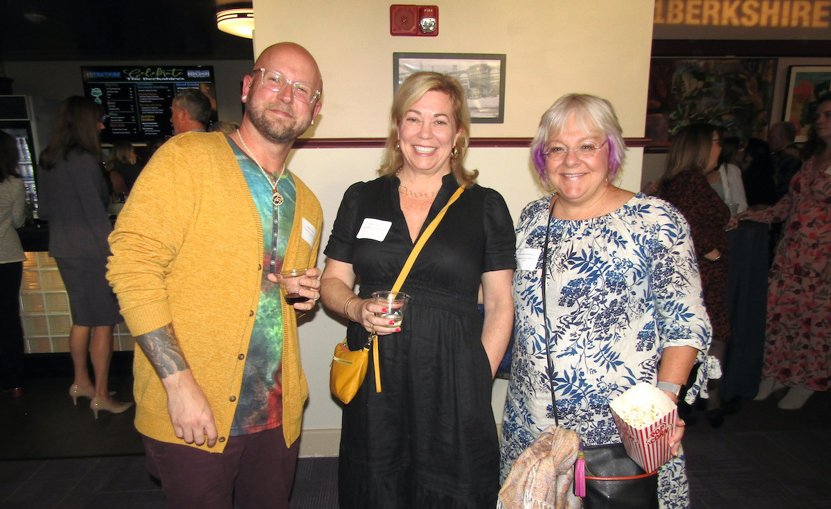 Shawn Mille and Alexandra Heddinger of CATA flank LitNet&nbsp;Executive Director Leigh Doherty