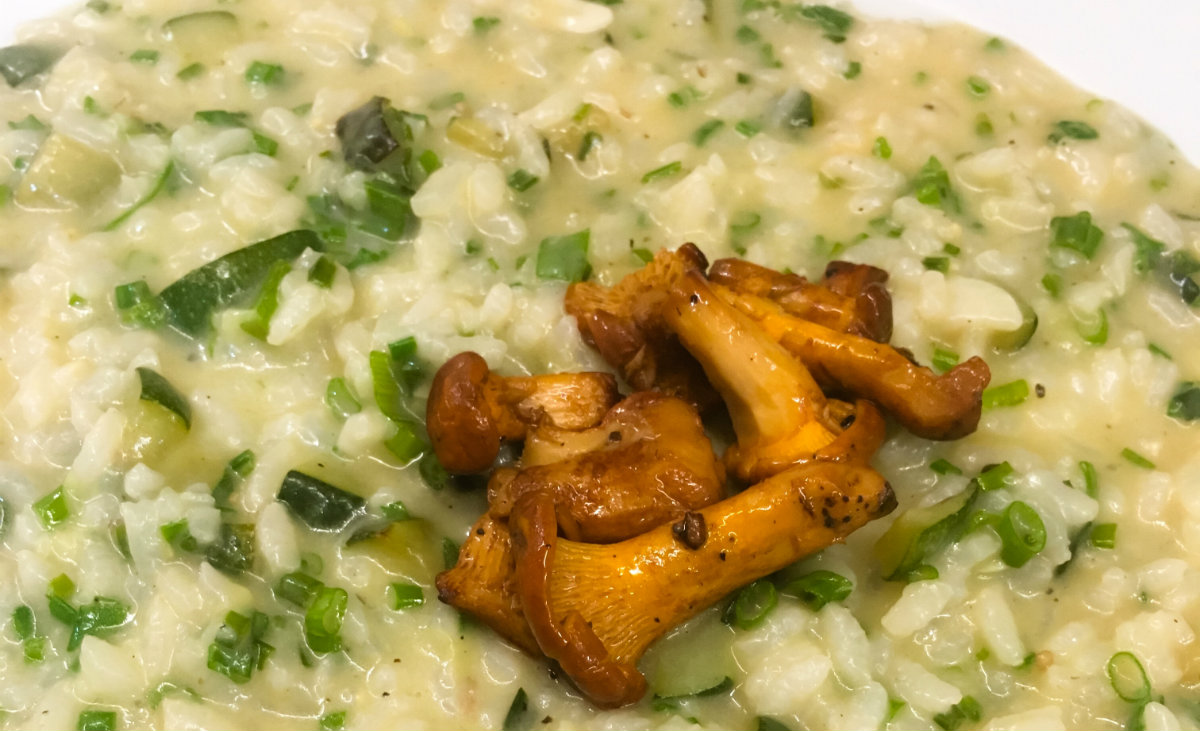 Chanterelles summer squash risotto - Nina Bachinsky Gimmel
