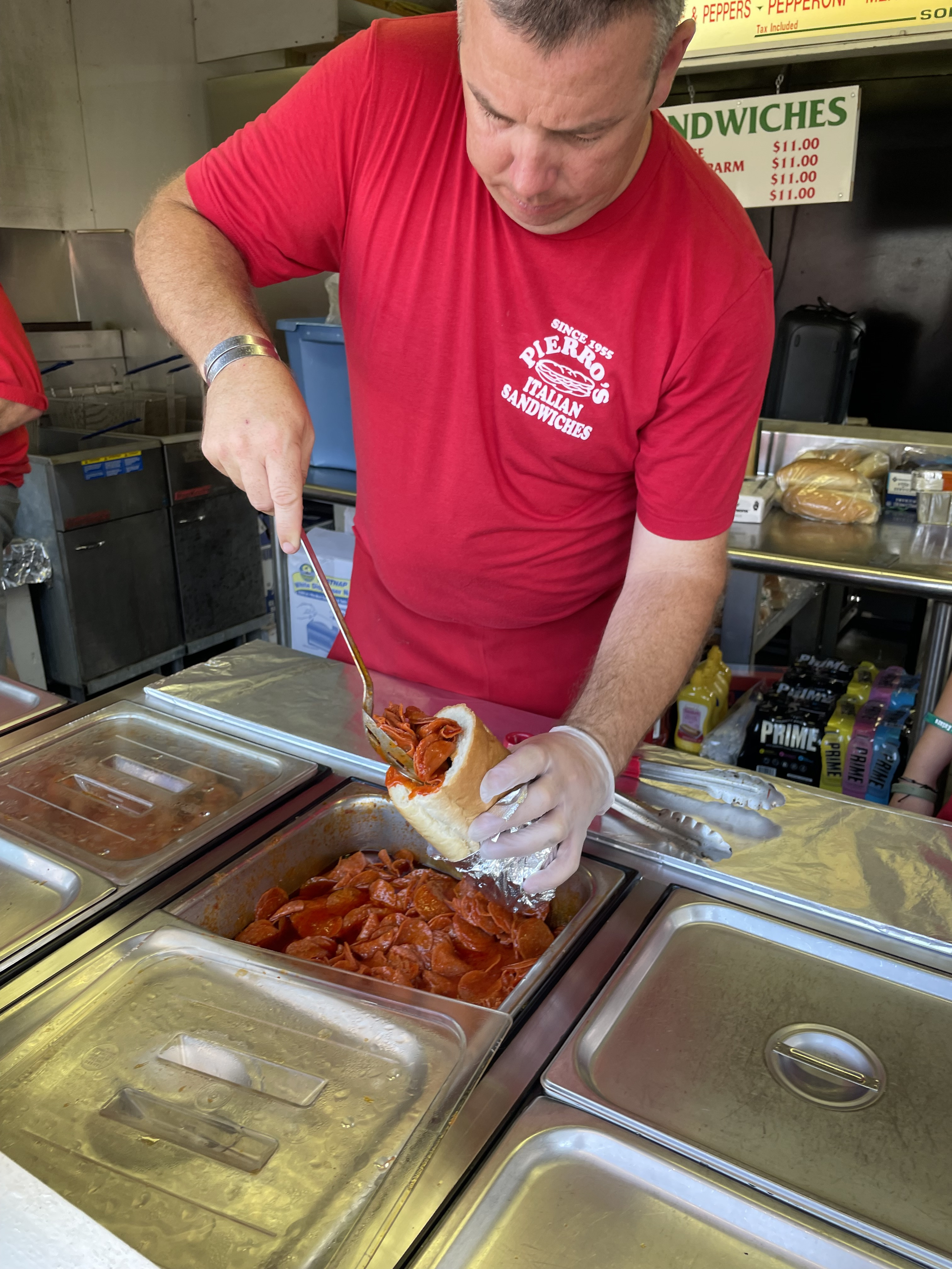 Nicholas Pierro stuffs a heel.