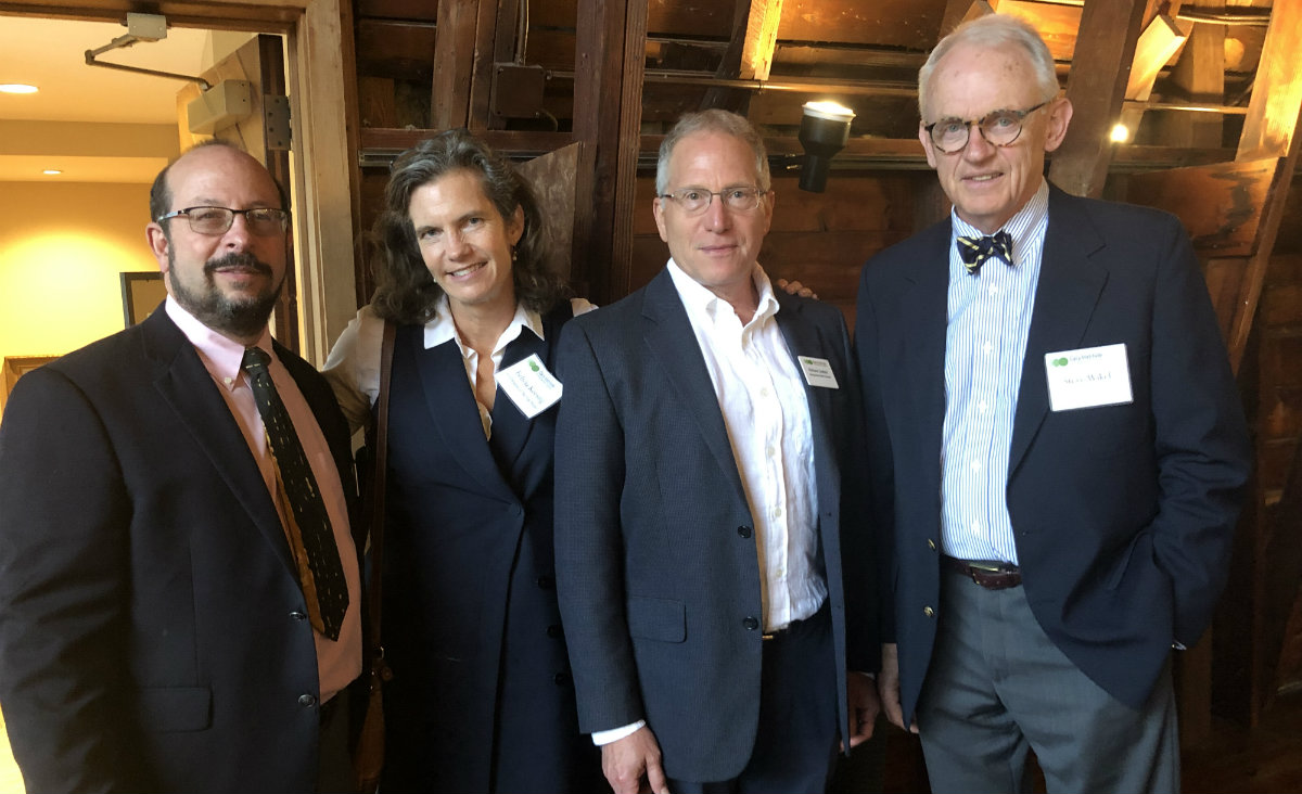 Dr. Joshua Ginsburg, president; Dr. Felicia Keesing, The Ticket Project co-director; Dr. Richard Ostfeld, The Tick Project co-director; and Steve Wikel Dr. Joshua Ginsburg, president; Dr. Felicia Keesing, The Ticket Project co-director; Dr. Richard Ostfeld, The Tick Project co-director; and Steve Wikel