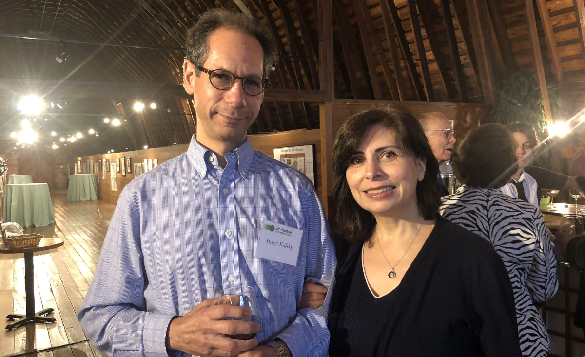 Stuart and Kathy Kofsky, who have attended many Friday night lectures at Cary Institute Stuart and Kathy Kofsky, who have attended many Friday night lectures at Cary Institute