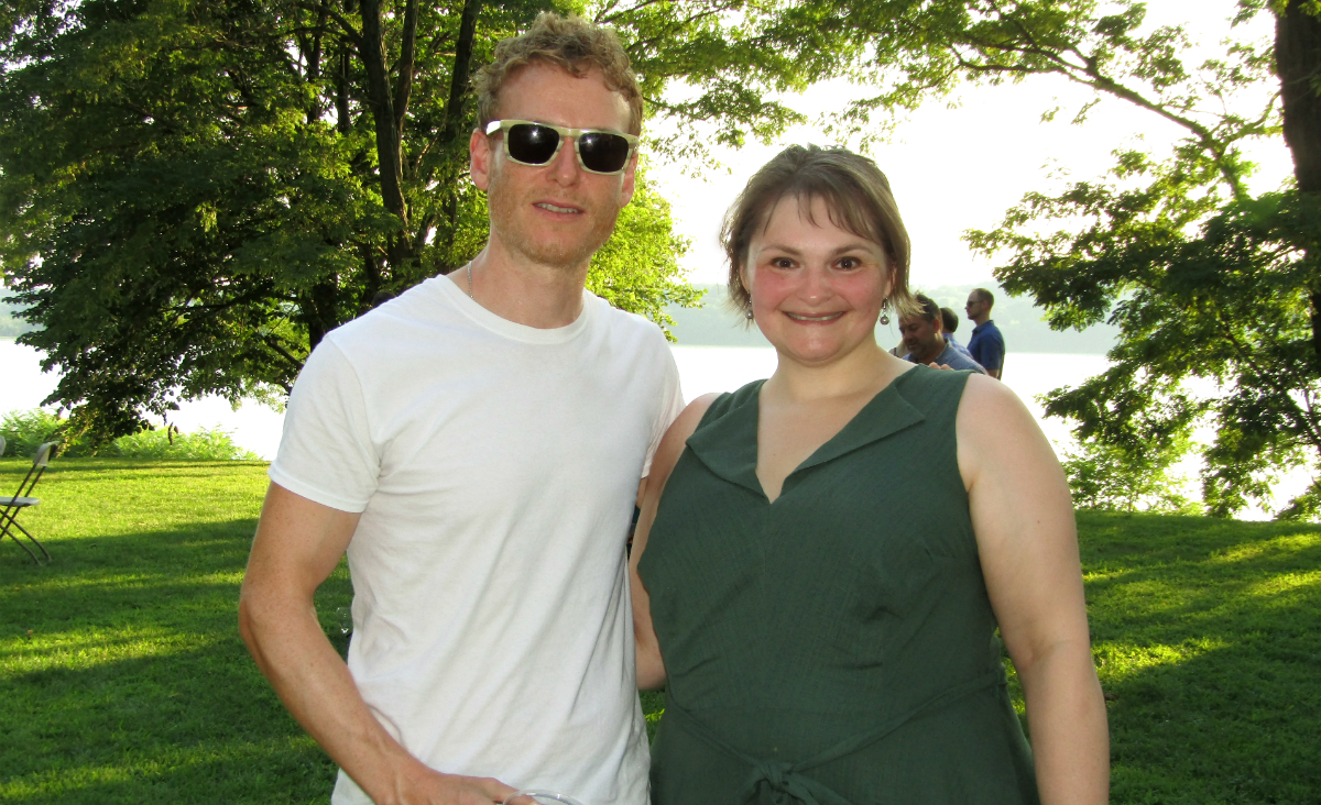 Teddy Thompson with Clermont's executive director Jennifer Hemmerlein