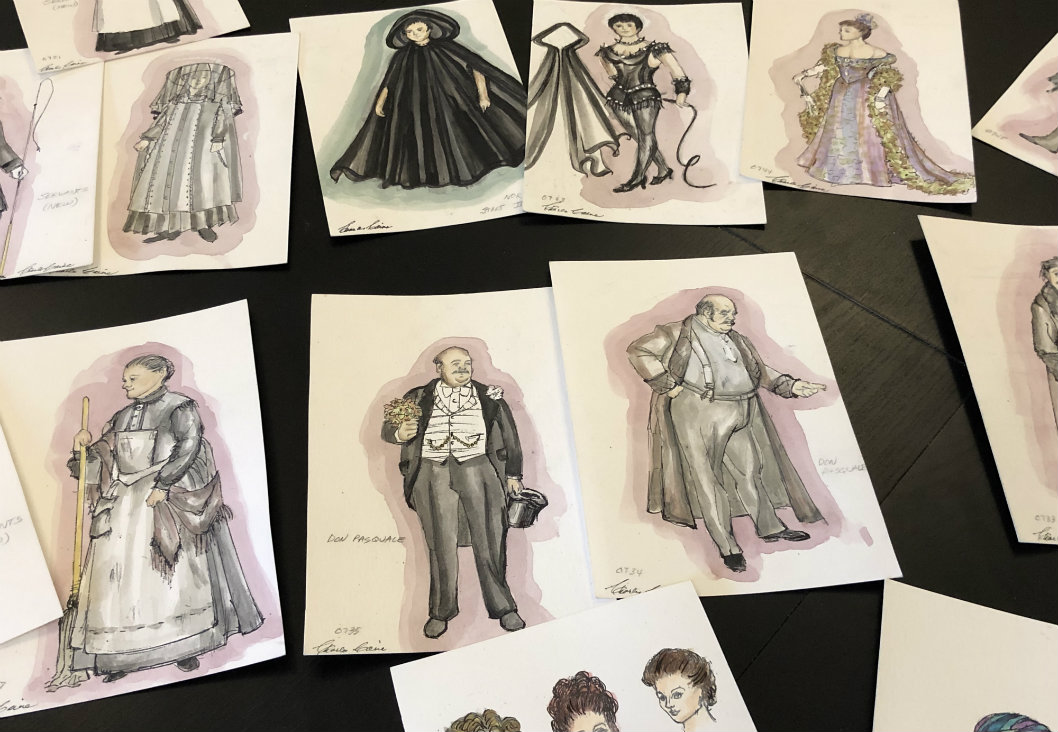 Illustrations for this summer's Berkshire Opera Festival production of "Don Pasquale."