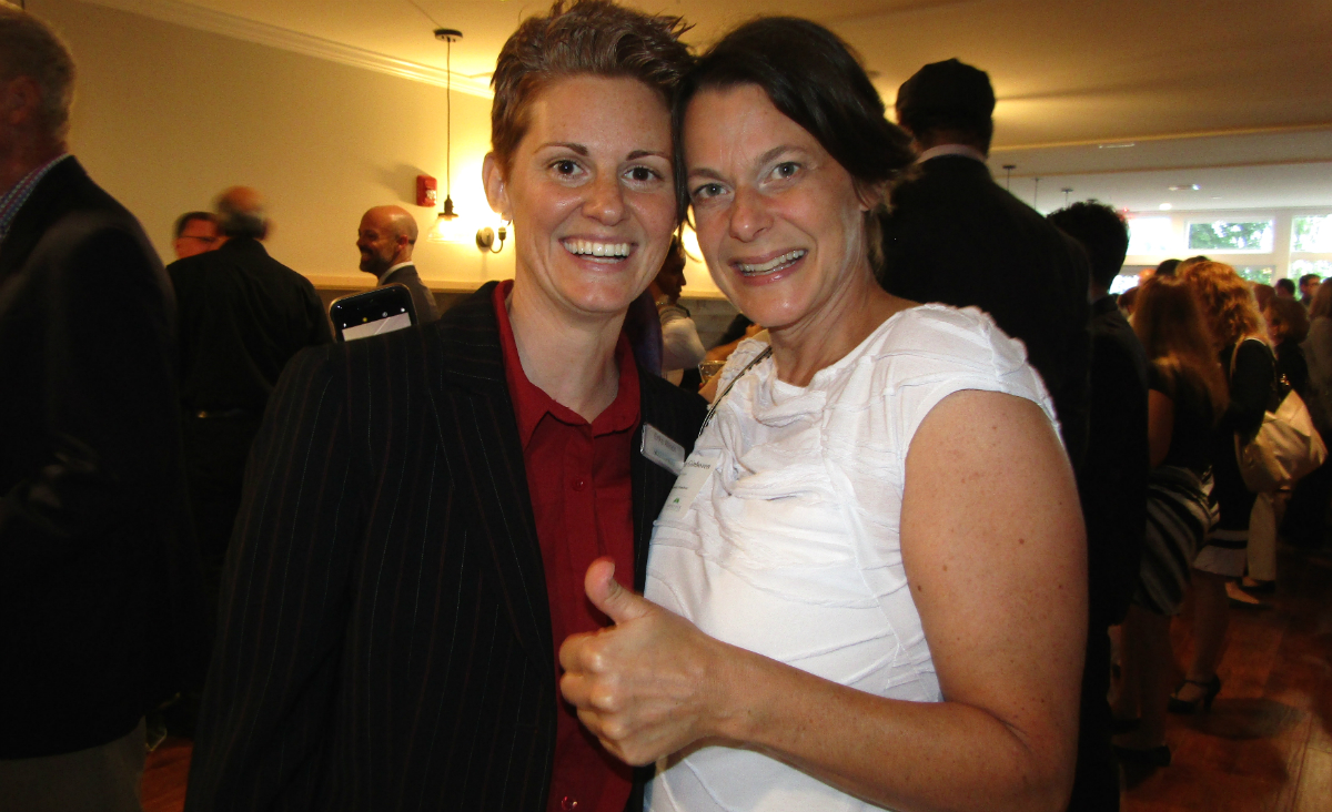 Erika Allison, 1Berkshire's director of member services, and Kristen van Ginhoven, whose WAM Theatre won the "Creative Economy Standout" award.