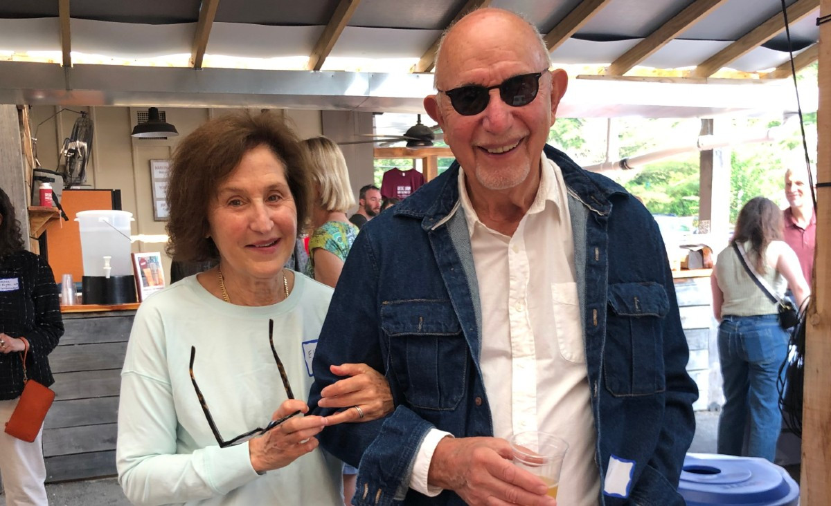 Ellen Rudley&nbsp;and Neil Fox, author of What's On the Board?