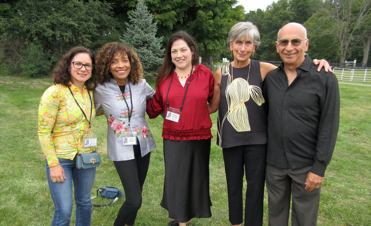 Board members Kelley Watts and Yvette Jackson with Humane Educator/Administrator Michele Jacobs, Barbara Kranz and Howard Gollub