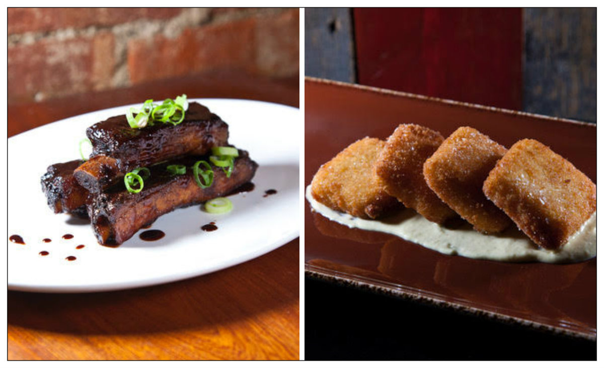 Essie's grit croquettes and jerk ribs. Photos: Alan Battman