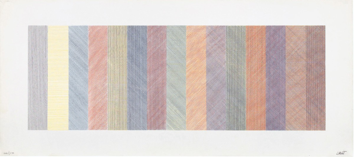 Horizontal Composite (Color),&nbsp;1970. Color screenprint, image 12 x 33-3/4 in. New Britain Museum of American Art, New Britain, CT