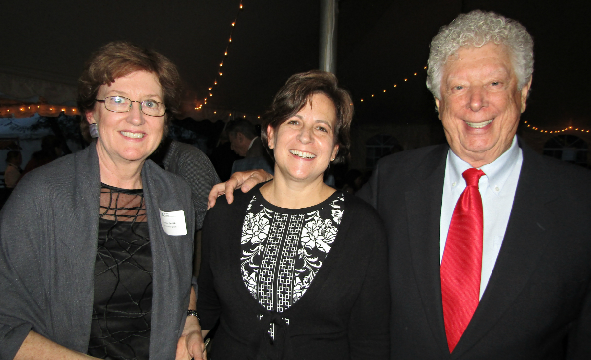 Lauren Smith, Fairview's&nbsp;Director of Community Relations and Development, with Great Barrington Town Manager Jennifer Tabakin, and Fairview's President Gene Dellea