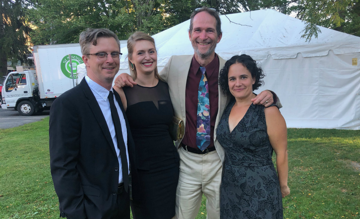 Nurse JP Magenis, PA Emily Magenis, Danny O'Dell, a teacher at Monument Valley Regional Middle School, and Ilana Steinhauer, executive director of VIM Berkshires