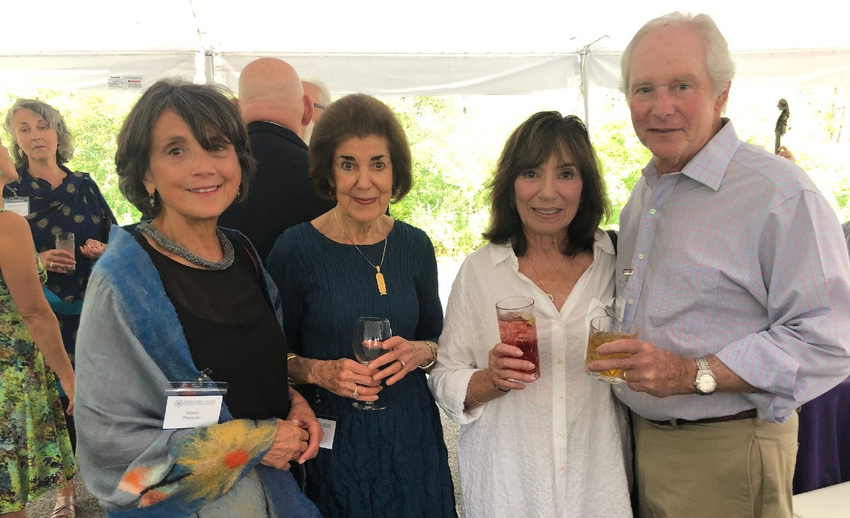 Susan Ferlauto, a board member; Barbara Manring, interim chair; Joyce Reisman, and Tom Sachs Susan Ferlauto, a board member; Barbara Manring, interim chair; Joyce Reisman, and Tom Sachs