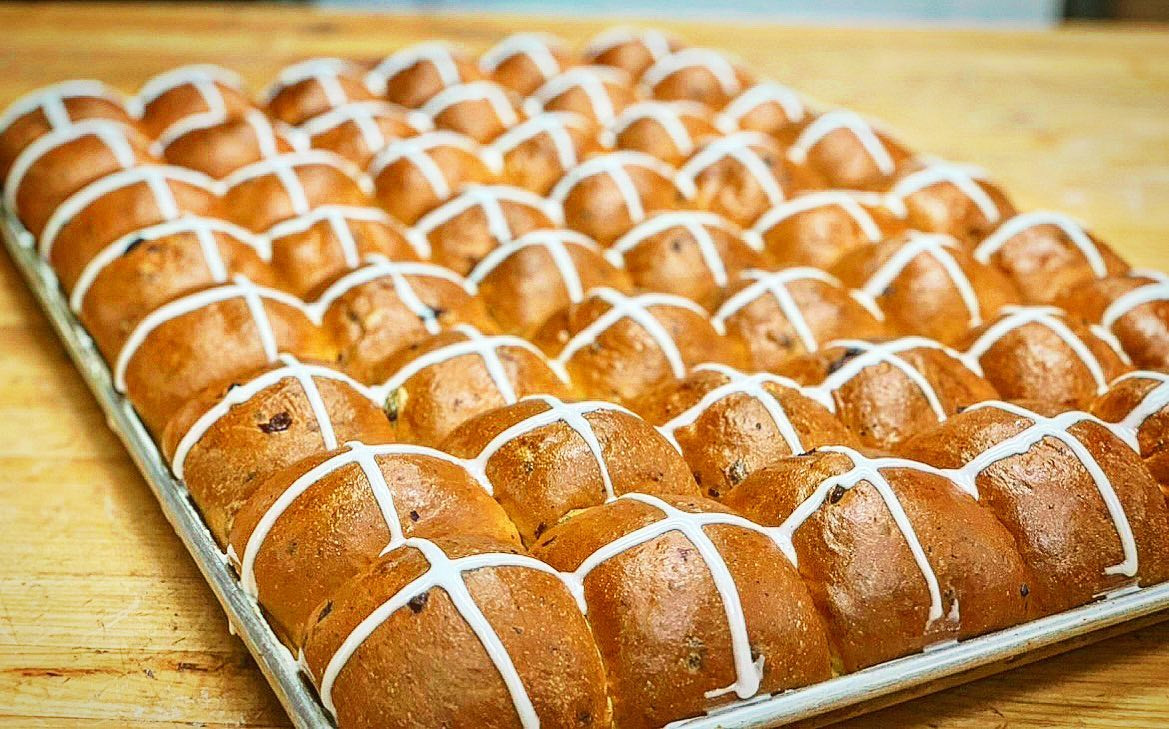 Hot cross buns ready for Easter Hot cross buns ready for Easter