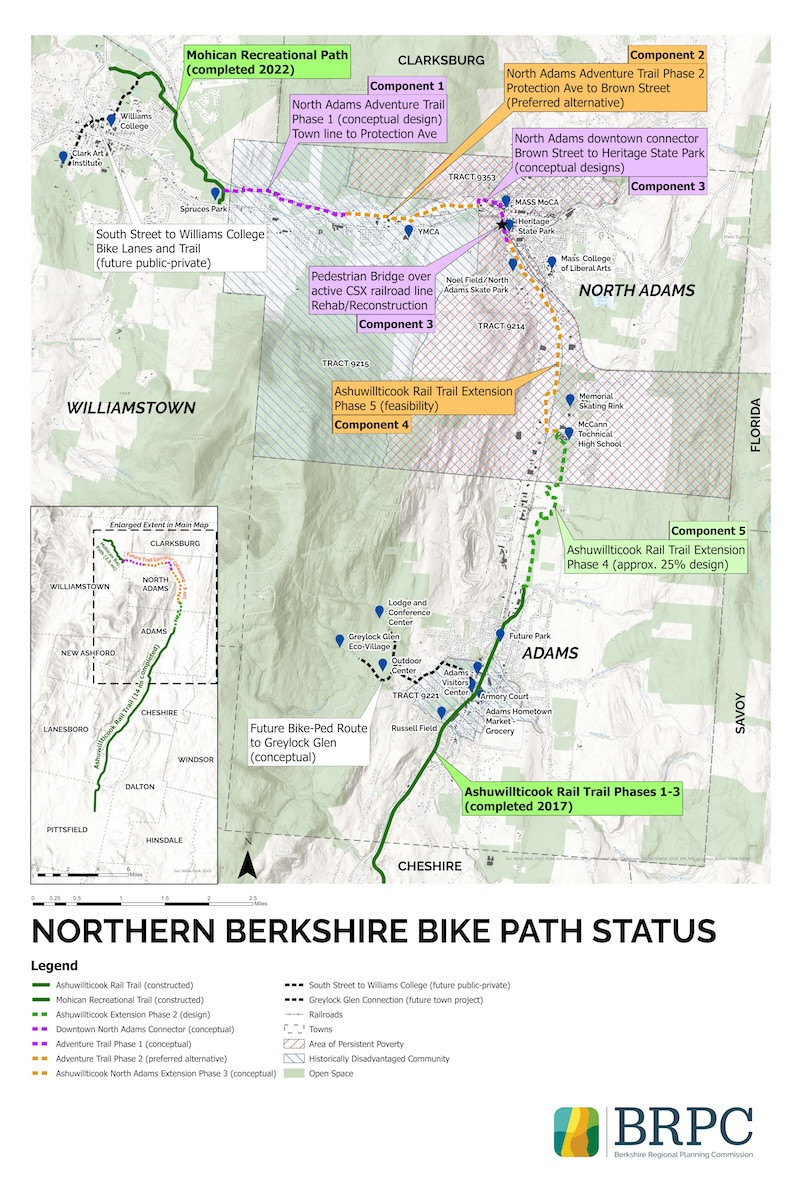 A map of the projected route provided by BRPC
