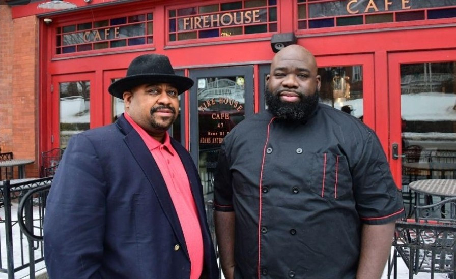 Warren Dews&nbsp;Jr. and Xavier Jones, owners of Firehouse Cafe &amp; Bistro