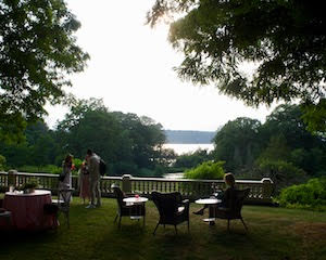 A spectacular view of the Hudson River from the lawn of Montgomery Place.