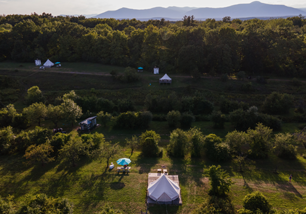 Bird's eye view of Germantown's Gatherwild Ranch and Catskill Mountains. Photo courtesy of&nbsp;Gatherwild.com
