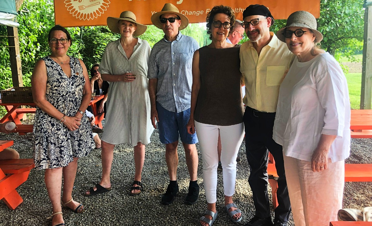 The Sylvia Center's Executive Director Barbara Glassman, Betsy Reed, Larry Zukerman, Diane and Steven Eidman, and Trudy Gottesman, a board member