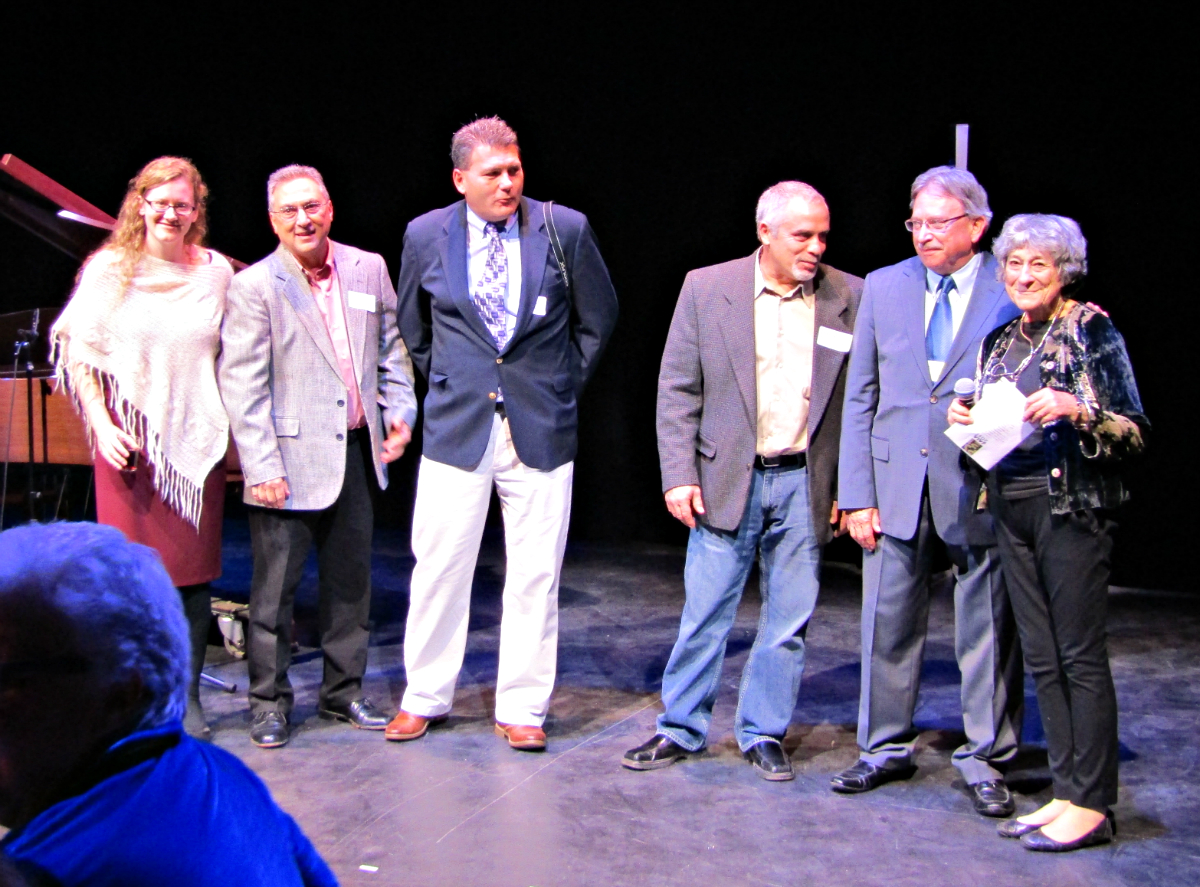 Judy Grunberg at the celebration of the completion of the black box theater at PS21.