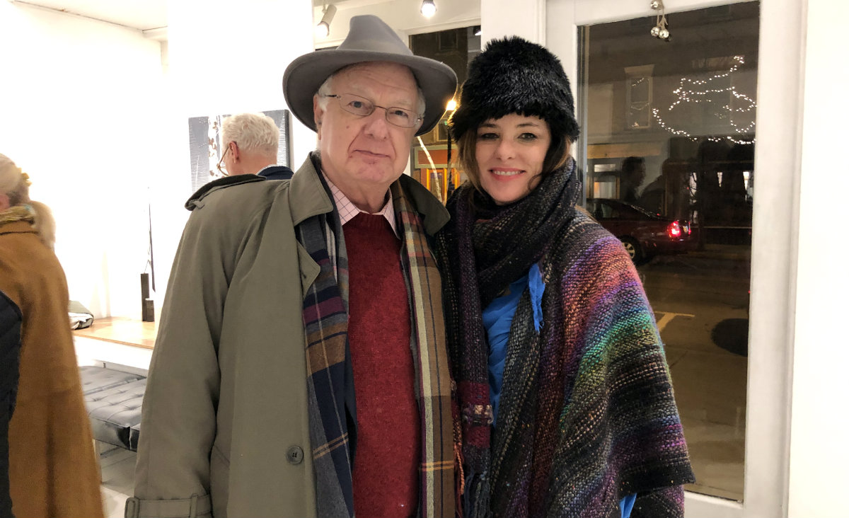 Journalist, novelist and screenwriter David Black with actor Parker Posey