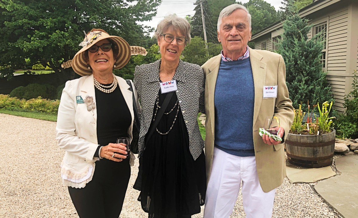 Lauretta Harris, a BBG trustee; Dorthe Hviid, former director of horticulture who was being honored for her 30 years of service at the Garden; and Bob Mitchell Lauretta Harris, a BBG trustee; Dorthe Hviid, former director of horticulture who was being honored for her 30 years of service at the Garden; and Bob Mitchell