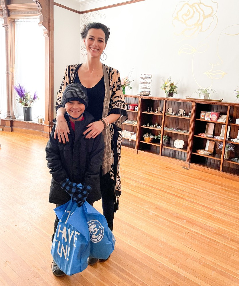 Raymaakers and her son Bryce at Soulful Intentions