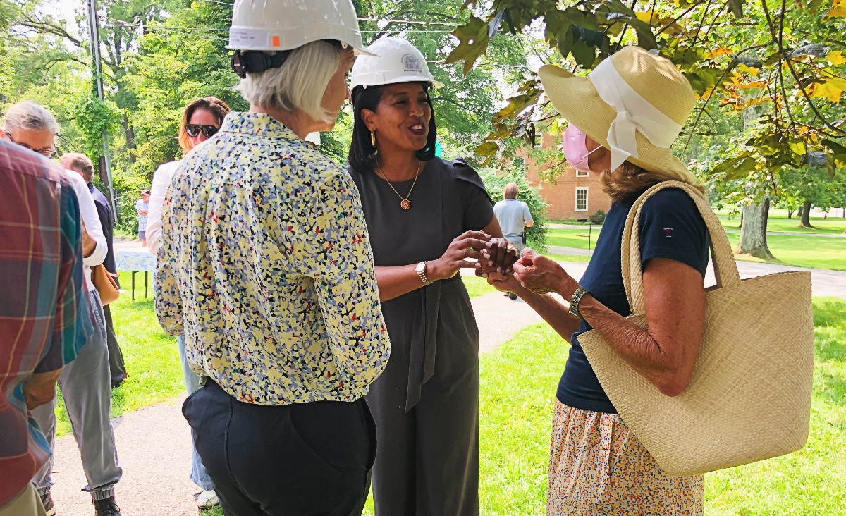 Jahana Hayes, U.S. Representative for the Fifth Congressional District of Connecticut, greets her constituents. Jahana Hayes, U.S. Representative for the Fifth Congressional District of Connecticut, greets her constituents.