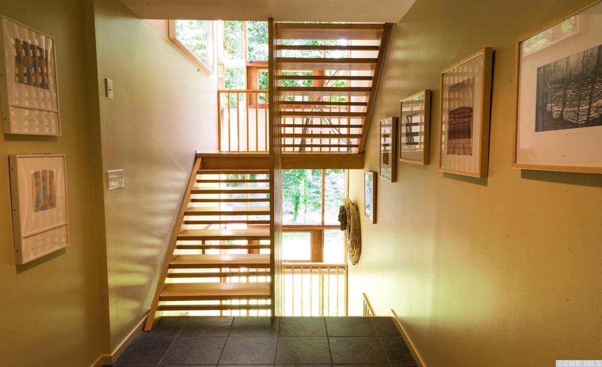 Stairs to the roof deck