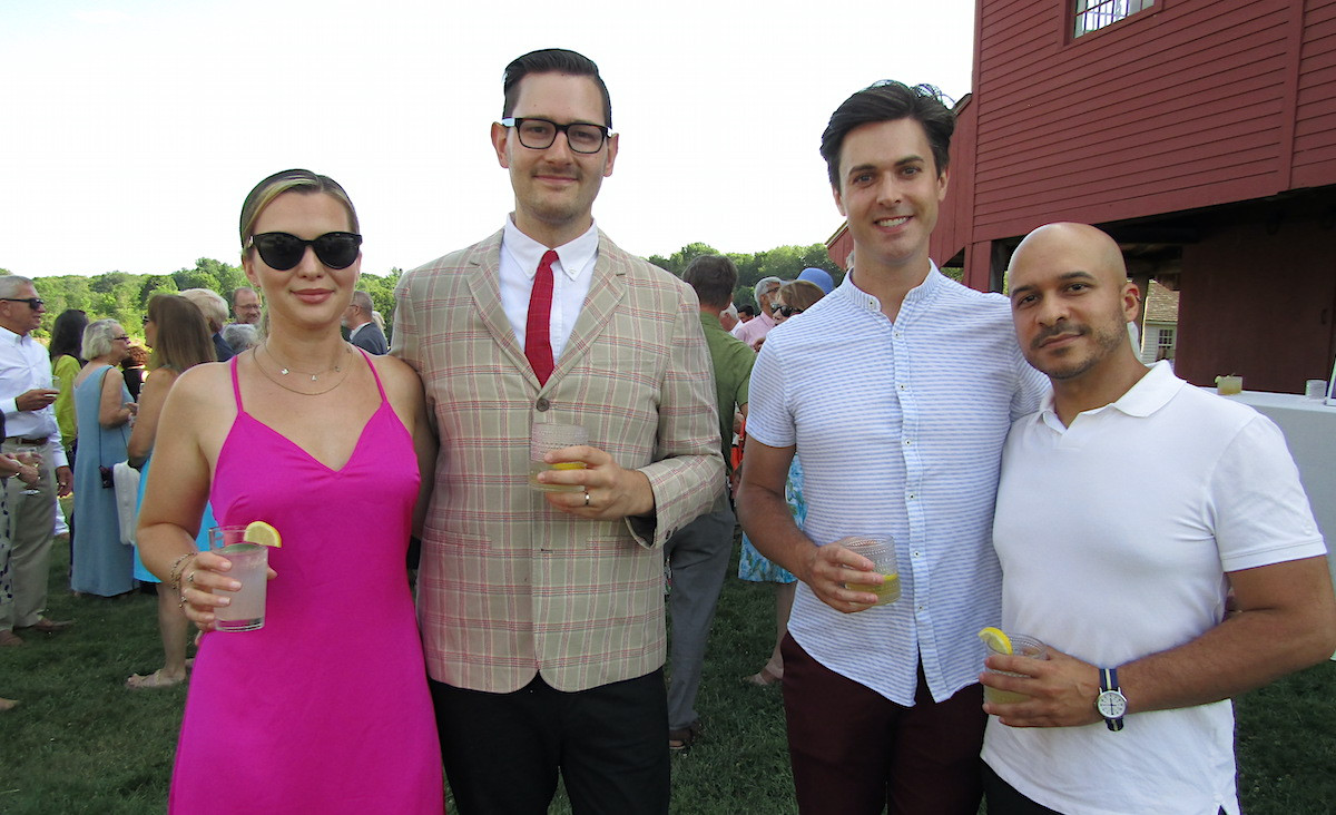 Elizabeth Dobrska and Brendan Ciecko with Joshua Williams and Shawn Mosely of Santarella Gardens