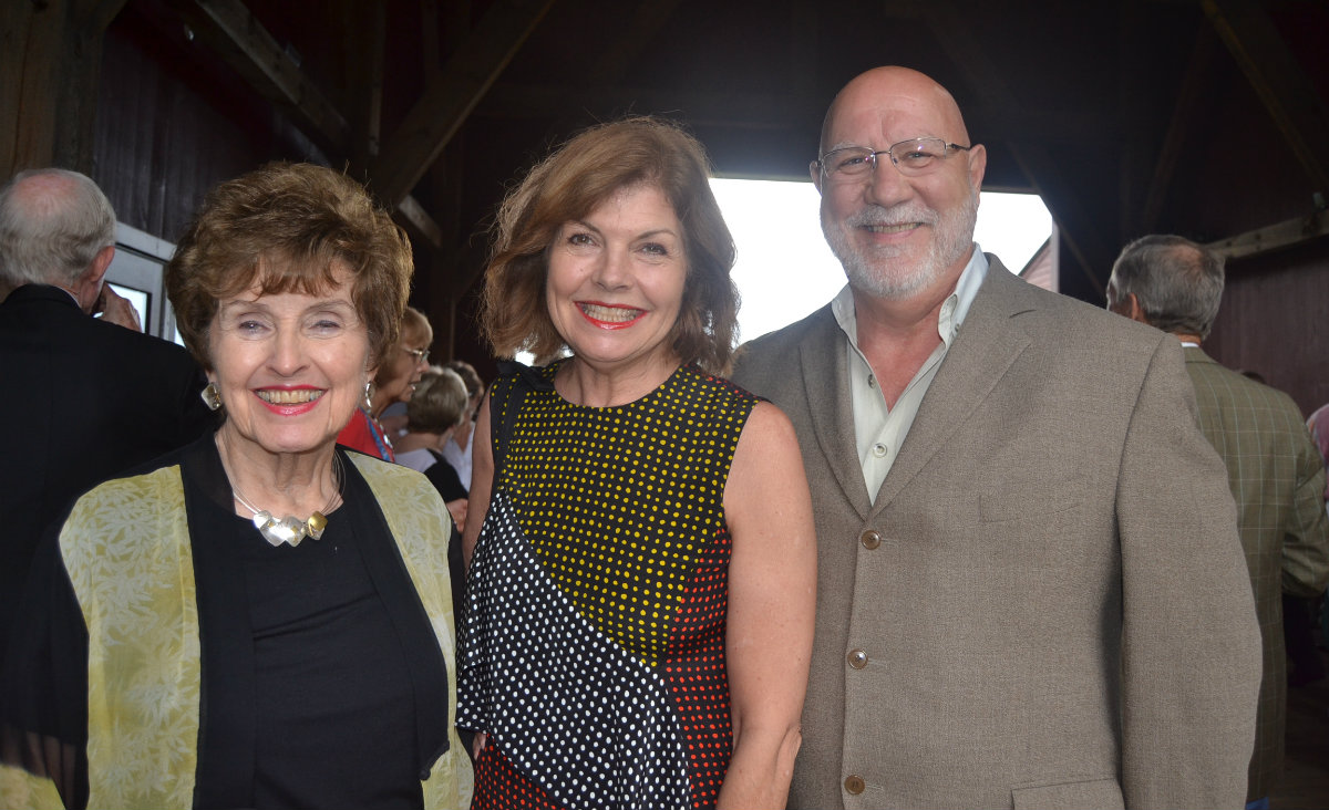 Supporters Mim Warden, Alice Anne Schwab and Robert A. Garrett