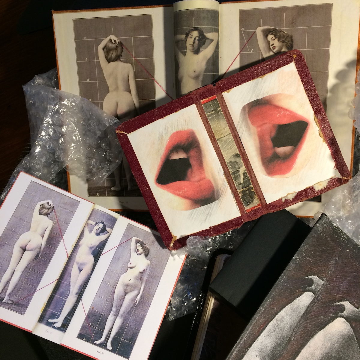 Packing up for "New Nudes." Shown: "Three Graces" and "Lip Service" Packing up for "New Nudes." Shown: "Three Graces" and "Lip Service"