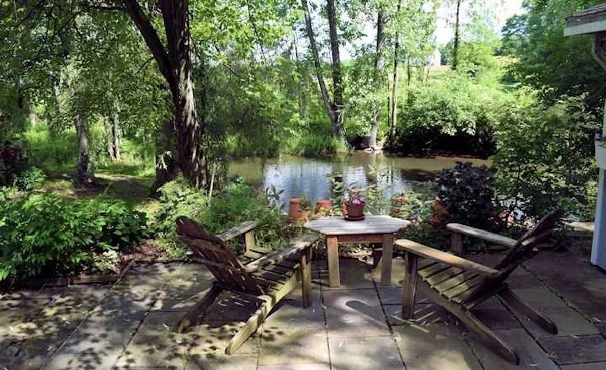 Patio overlooking creek&nbsp;