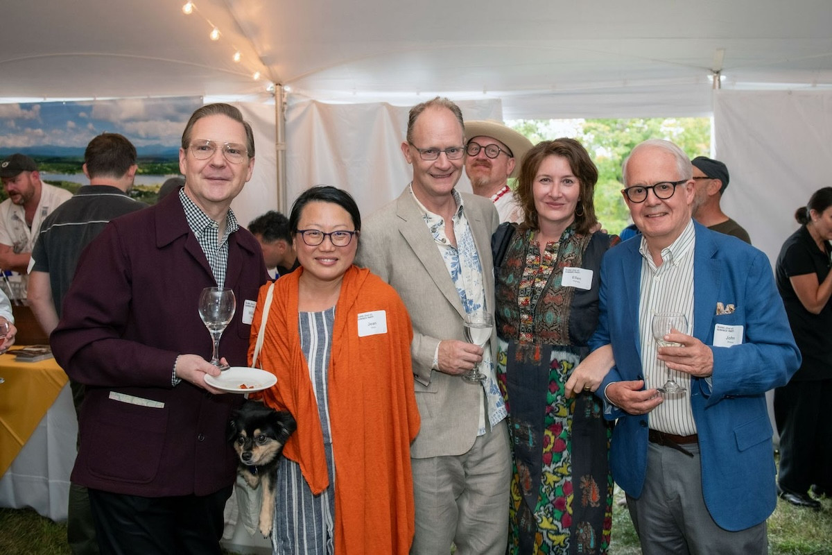 William Stover, Jean Shin, Tom Campbell, Ellen Harvey, and John Prince. - Oxygen House Photo William Stover, Jean Shin, Tom Campbell, Ellen Harvey, and John Prince. - Oxygen House Photo