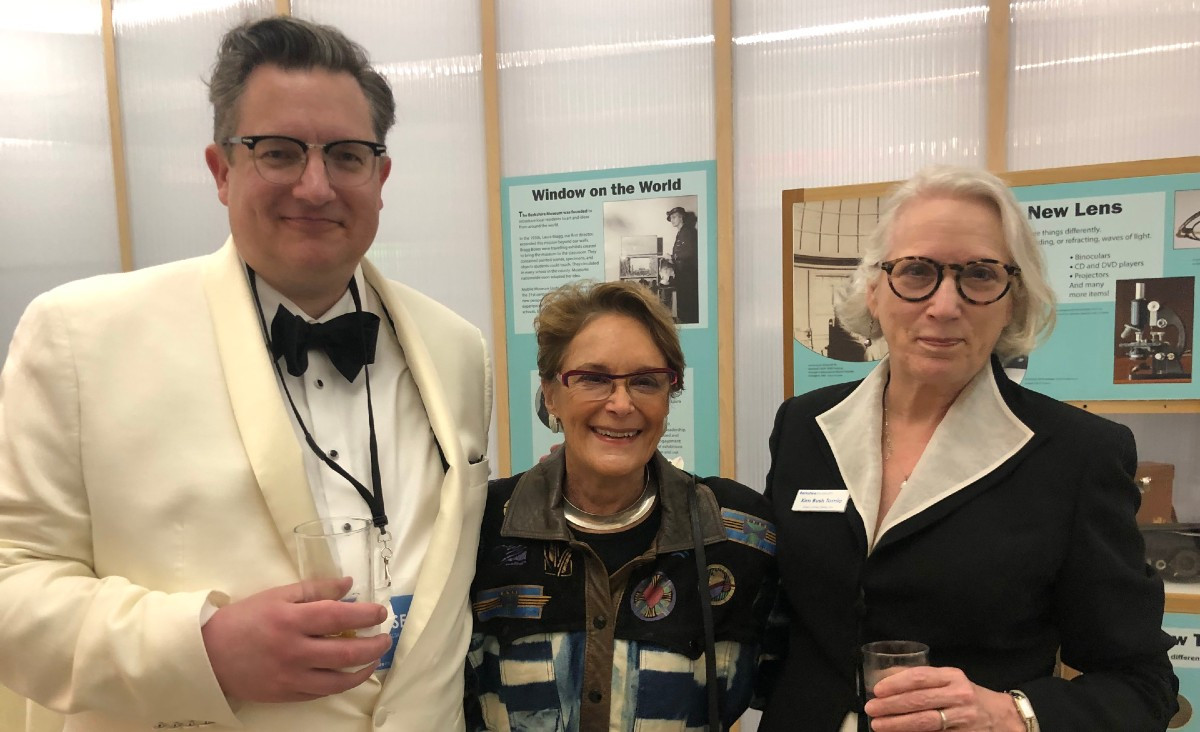 Jesse Kowalski, who recently joined the museum as chief curator; Wendy Kaplan, and Kim Bush Tomio, the musuem's executive director