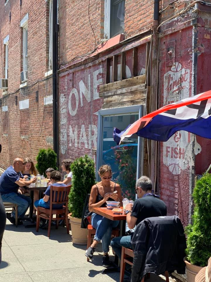 During renovations, La Mission discovered the old&nbsp;exterior of the building and have preserved this window into Hudson's past.