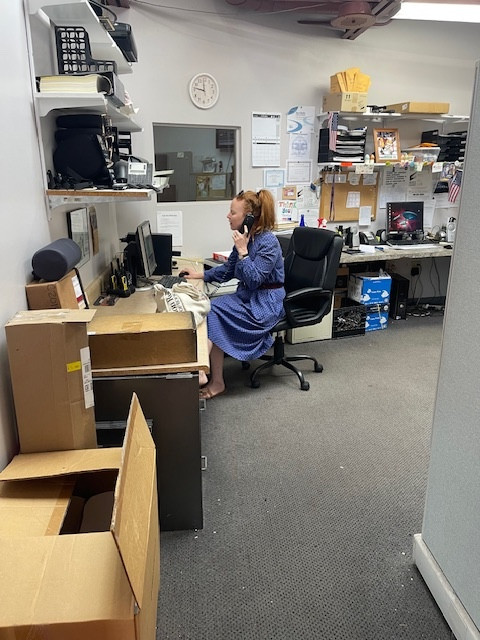 Actor Lauren Ambrose records a phone message about the Save the Triplex fundraising effort. Actor Lauren Ambrose records a phone message about the Save the Triplex fundraising effort.