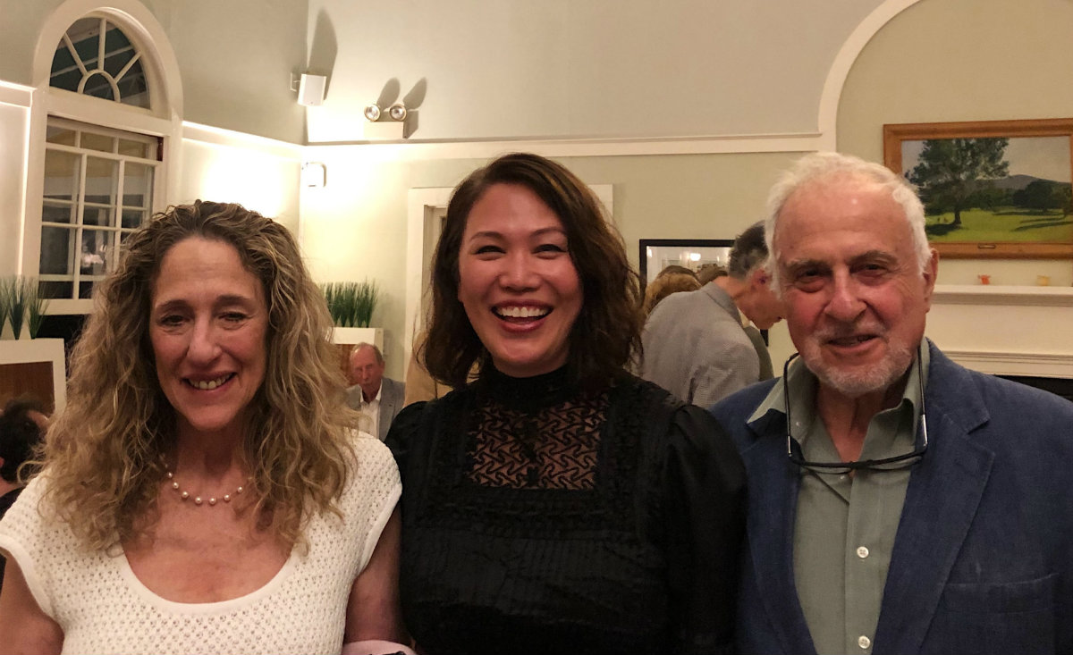 Leslie Gold with Carrie Chen and board member Stanley Cohen.