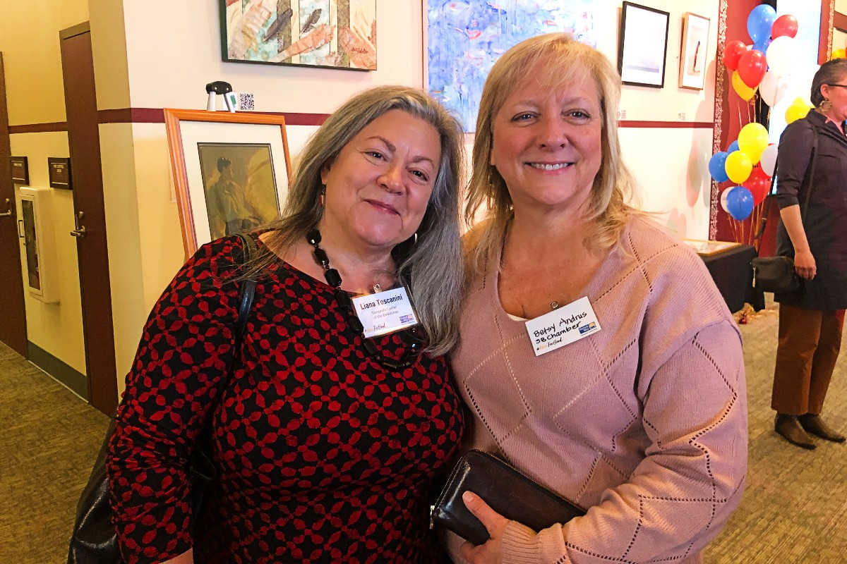 From the Nonprofit Center of the Berkshires, Executive Director Liana Toscanini, with Betsy Andrus, director of the South Berkshire Chamber of Commerce From the Nonprofit Center of the Berkshires, Executive Director Liana Toscanini, with Betsy Andrus, director of the South Berkshire Chamber of Commerce