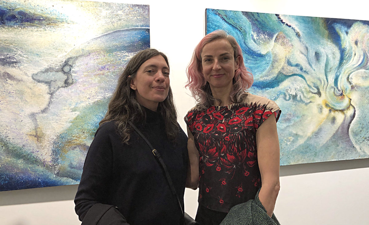 Martina Salisbury and Amy Porter, one of the exhibiting artists Martina Salisbury and Amy Porter, one of the exhibiting artists