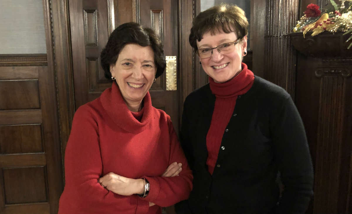 Ventfort Hall volunteers Paula Blagg and Sue Daly