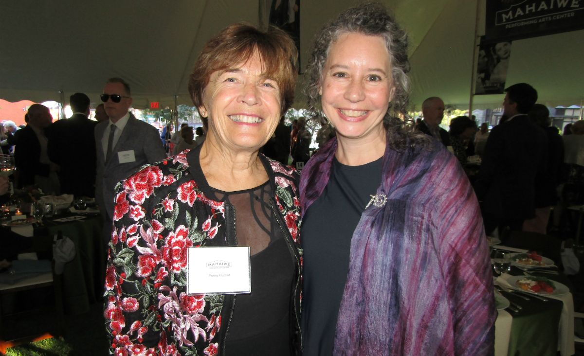 Penny Hudnut with Beryl Jolly, the Mahaiwe's executive director