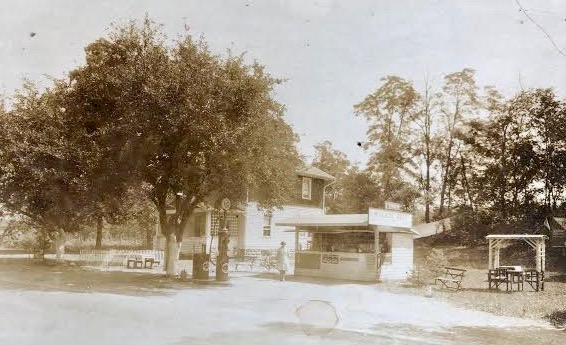 The old roadside gas station, now the farm stand.