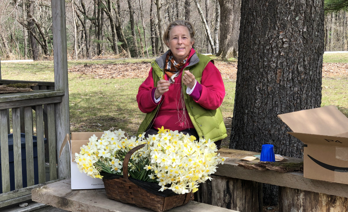 Margaret Doyle arranges bouquets. All photos by Kate Kerin.