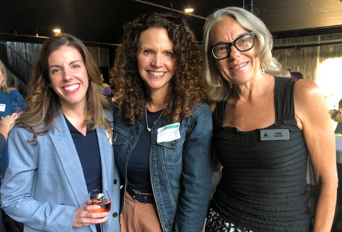 Cheryl Martin of Lee Bank,&nbsp;Amy Dunn of Acrisure, and Kim Baker