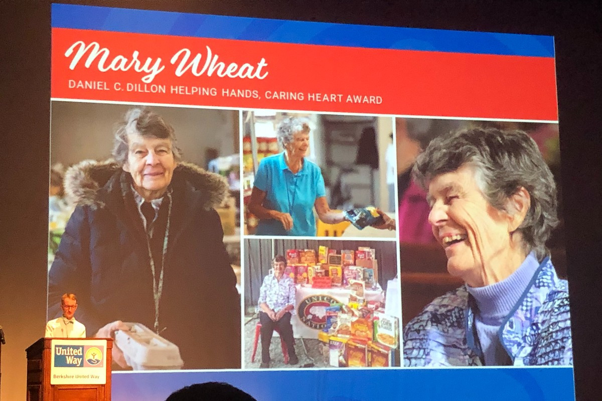 Mary Wheat was honored as the recipient of the Daniel C. Dillon Helping Hands, Caring Heart Award. Mary Wheat was honored as the recipient of the Daniel C. Dillon Helping Hands, Caring Heart Award.