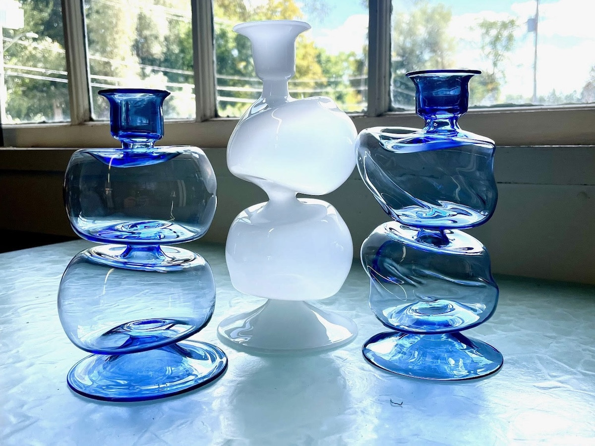 Candlesticks by Eric Meeker.&nbsp;