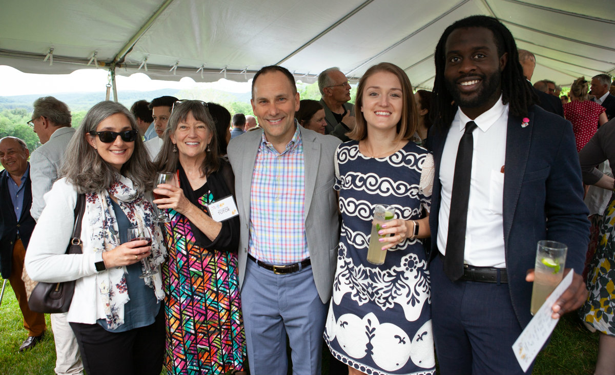 Melissa Bissell, LitNet Board Member Pamela Breslin, Greylock Federal Credit Union President and CEO John Bissell, Grace Barlow and A.J. Enchill, district aide to State Senator Adam Hinds